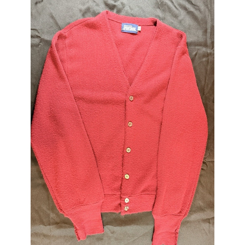 Vintage 80's MERVYN'S SPORTSMAN knit‎ cardigan, men's size M